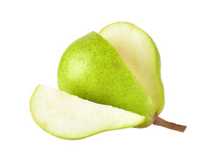 green pears isolated on transparent png