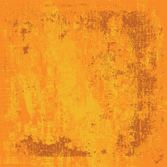 Yellow grunge background. Vector scratched texture