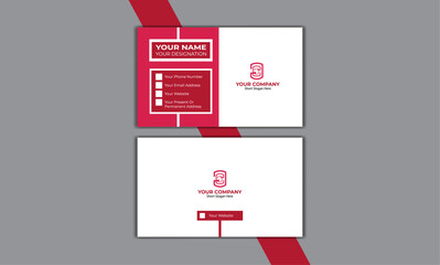 Luxurious Red Business Card For Professionals