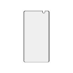 glass phone screen protector cartoon. mobile smart, cover cell glass phone screen protector sign. isolated symbol vector illustration