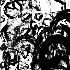 Naklejka premium Grunge texture black and white abstract