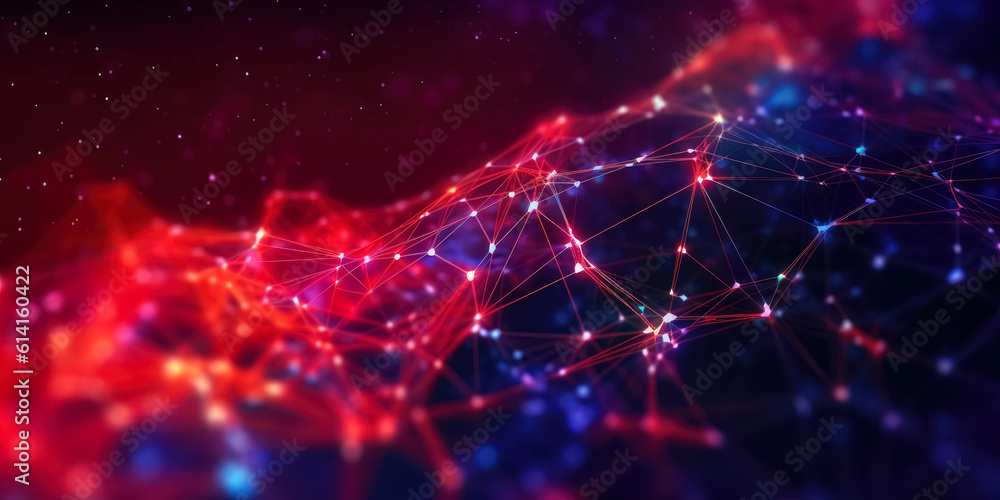 Poster network connection fiber optic , abstract futuristic network lines background , network technology a