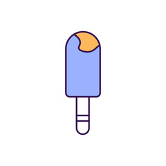 Ice cream Outline with Colors Fill Vector Icon that can easily edit or modify


