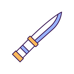 Floppy hat Outline with Colors Fill Vector Icon that can easily edit or modify

