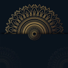 golden luxury mandala abstract background with spiral
