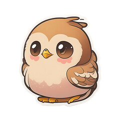 Obraz premium Cute fat bird