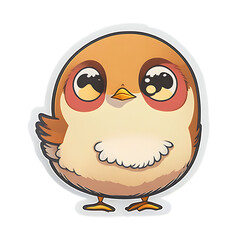 Fototapeta premium Cute fat bird
