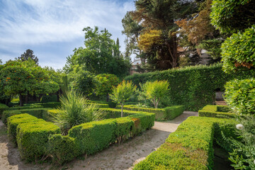 Fototapeta na wymiar Gardens of Casa del Chapiz House - Granada, Andalusia, Spain