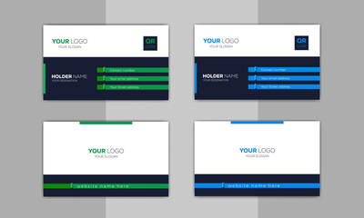 Creative unique, Professional, Luxury, Modern and simple corporate business visiting card design template ideas for personal identity stock illustration