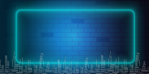 HUD building and city futuristic background vector for technology and finance concept and education for future