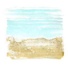 Abstract watercolor background, summer print, sea texture.