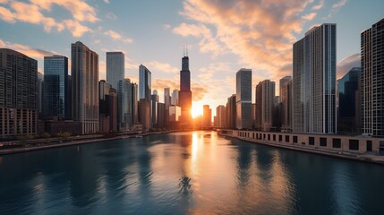 Fototapeta na wymiar Unveiling the secrets of chicago's skyline