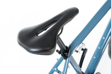 modern sport bicycle seat or saddle part isolated on white background