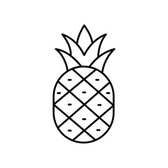 Pineapple Outline Vector Icon that can easily edit or modify

