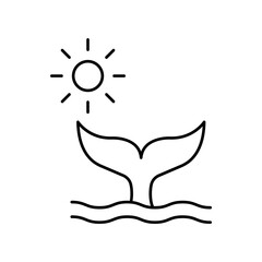 Aquatic animal Outline Vector Icon that can easily edit or modify

