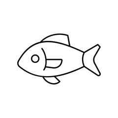 Fish jumping Outline Vector Icon that can easily edit or modify

