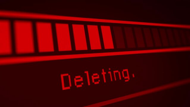 Animated Red Delete Progress Bar
