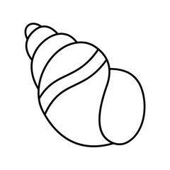 Conch shell Outline Vector Icon that can easily edit or modify

