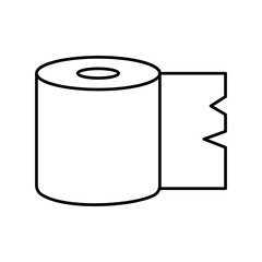 Tissue roll Outline Vector Icon that can easily edit or modify

