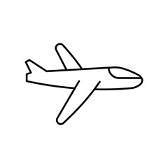 Fototapeta na wymiar Aeroplane Outline Vector Icon that can easily edit or modify