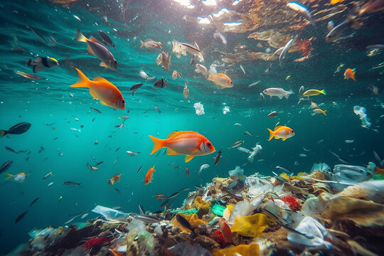 Plastic Pollution Threat - Fishes and Oceans - Global Change - Marine Pollution - Micro Plastics 