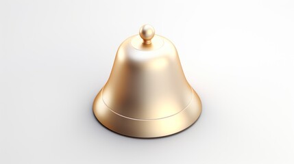 golden bell on white HD 8K wallpaper Stock Photographic Image