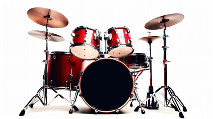 Fototapeta na wymiar Drums isolated on white background