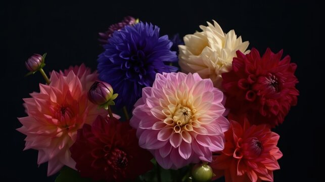 bouquet of chrysanthemums HD 8K wallpaper Stock Photographic Image