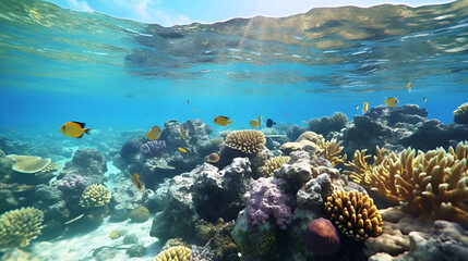 Fototapeta na wymiar Environmental protection Coral reef, Generative Ai