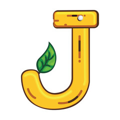 J wood leaf tree farm font text design