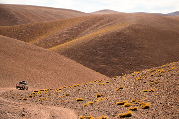 Fototapeta na wymiar Dirt road in the puna of Argentina