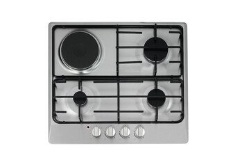 Gas stove cooker from top view