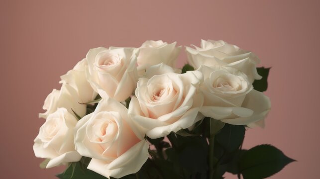 bouquet of roses HD 8K wallpaper Stock Photographic Image