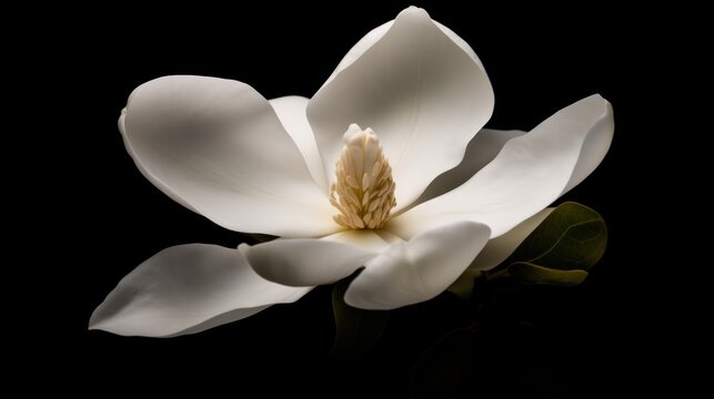 white magnolia flower HD 8K wallpaper Stock Photographic Image