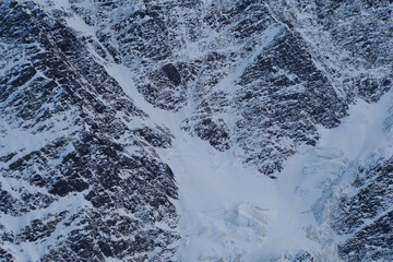 View of the glacier Seven in the Caucasus