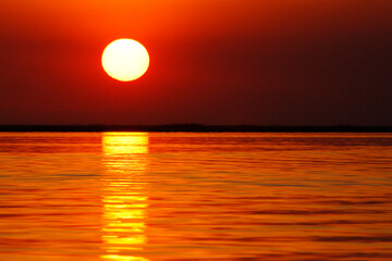 Sunset at the Ibera lagoon, Corrientes province, Argentina