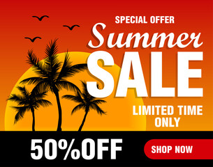 Special offer summer sale limited time only. Summer sale banner