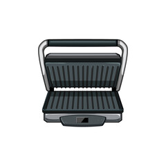 meal electric grill cartoon. roast appliance, technology food meal electric grill sign. isolated symbol vector illustration