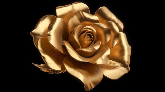 yellow rose on black HD 8K wallpaper Stock Photographic Image