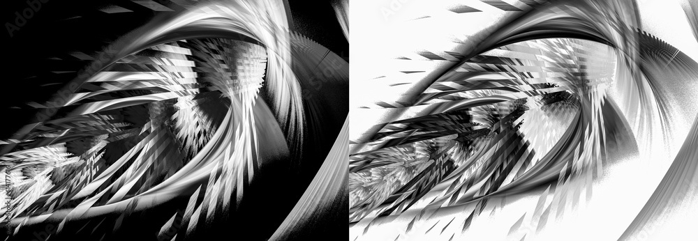 Poster set of abstract monochrome backgrounds with spikelets. the rays come from elements in the form of sp