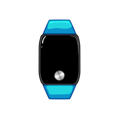 watch fitness bracelet cartoon. smtracker sport, wearable digital watch fitness bracelet sign. isolated symbol vector illustration