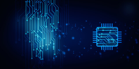 Obraz premium 2d rendering latest computer microchips
