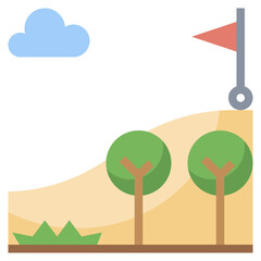 forest line icon,linear,outline,graphic,illustration