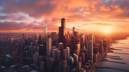 Fototapeta na wymiar Unveil the splendor of chicago's skyline in stunning ımages
