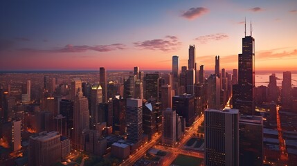 Elevate your space with captivating chicago skyline photos