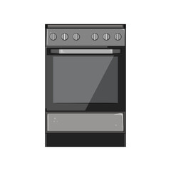 domestic kitchen stove cartoon. apartment food, clean home domestic kitchen stove sign. isolated symbol vector illustration