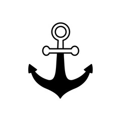 Anchor Glyph Vector Icon that can easily edit or modify

