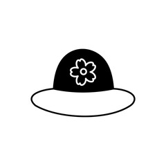Floppy hat Glyph Vector Icon that can easily edit or modify

