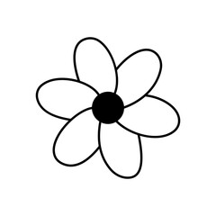 Daisy flower Glyph Vector Icon that can easily edit or modify

