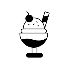 Frozen food Glyph Vector Icon that can easily edit or modify

